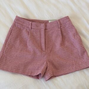 Textured Pink Women’s High-Rise Shorts